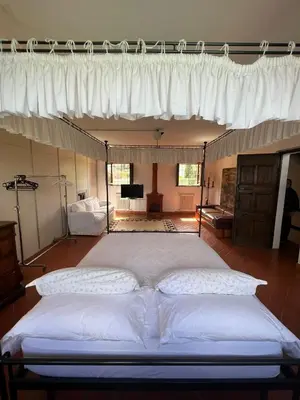 Letto o letti in una camera di VILLA GIOTTO Florence