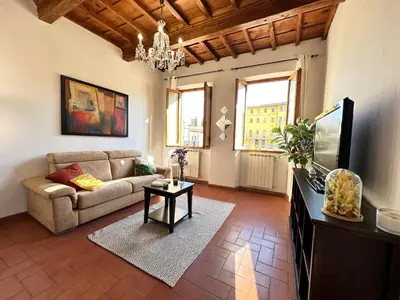 Area soggiorno di Luxurious View on Santa Croce