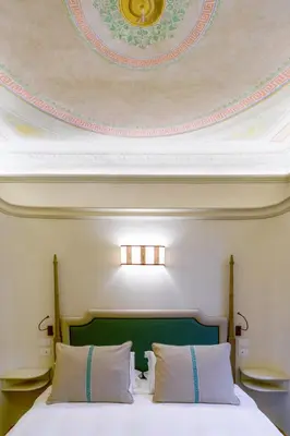 Letto o letti in una camera di Visconte Filippo - La Dimora degli Affreschi Florence