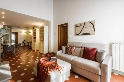 Area soggiorno di Apartments Florence- Faenza Terrace