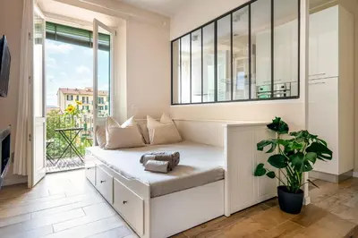 Area soggiorno di Apartment Novolino With Balcony