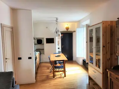 TV o dispositivi per l'intrattenimento presso Donizetti Elegant Apartment
