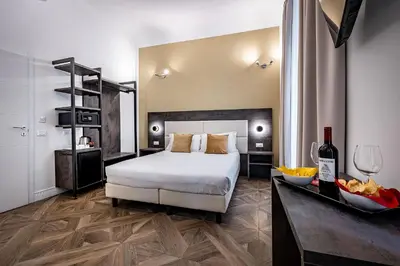 Letto o letti in una camera di B&B De Biffi