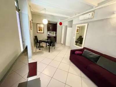 Area soggiorno di Flat 52 in San Jacopino