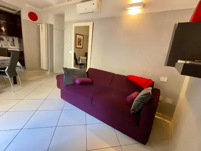 Area soggiorno di Flat 52 in San Jacopino