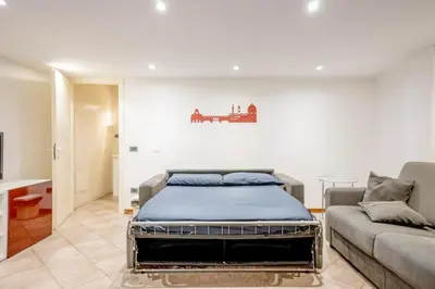 Letto o letti in una camera di Tower inn