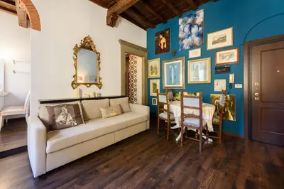 Area soggiorno di Borgo Art Apartment by Mmega