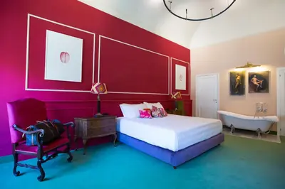Letto o letti in una camera di Stella d'Italia