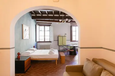 Letto o letti in una camera di Stunning & Sunny Studio near Piazza Santo Spirito
