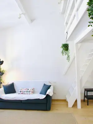 Area soggiorno di Bright studio flat in Oltrarno