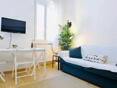 Area soggiorno di Bright studio flat in Oltrarno