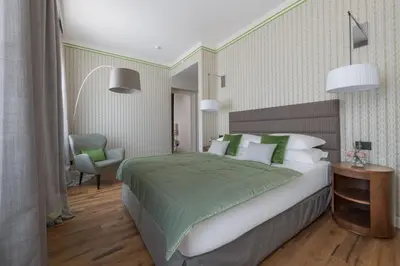Letto o letti in una camera di Apartments Florence - Palazzo Signoria Luxury Apartments 10- Giuditta
