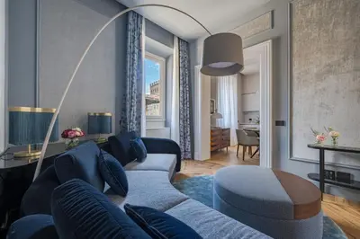 Area soggiorno di Apartments Florence- Palazzo Signoria luxury Apartments 2-David