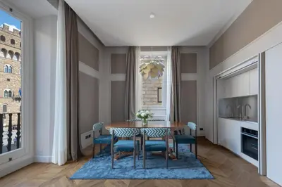 Area soggiorno di Apartments Florence - Palazzo Signoria luxury Apartments 5 - Nettuno
