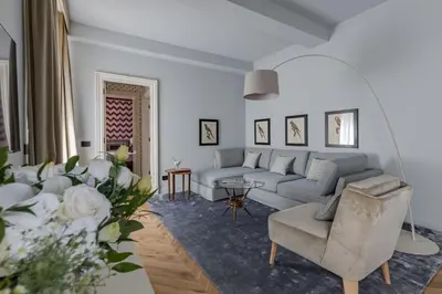 Area soggiorno di Apartments Florence - Palazzo Signoria luxury Apartments