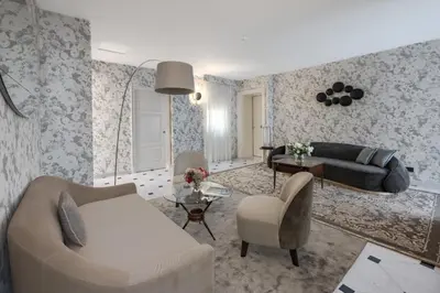 Area soggiorno di Apartments Florence - Palazzo Signoria luxury Apartments 9