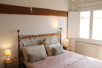 Letto o letti in una camera di Appartamento luminoso e silenzioso centro Firenze
