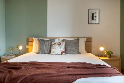 Letto o letti in una camera di Penthouse Midori