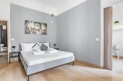 Letto o letti in una camera di GuestHost - Giardino della Fortezza & San Lorenzo Central Flat