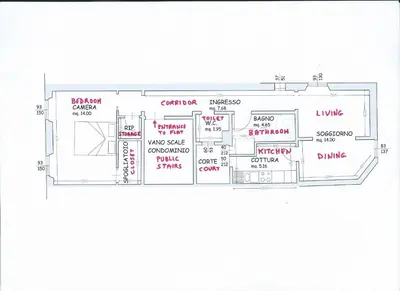 Planimetria di Comfortable and Convenient apt in the center - Zanobi Delux
