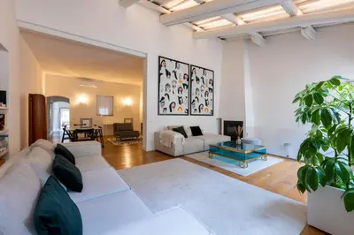 Area soggiorno di Loft in Santo Spirito