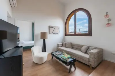 Area soggiorno di Apartments Florence- Borgo Pinti Panorama