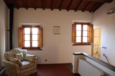Area soggiorno di Podere Fichereto Tuscany Apartment in Florence countryside