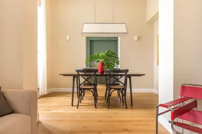 Area soggiorno di Lungarno marvelous apartment with private parking