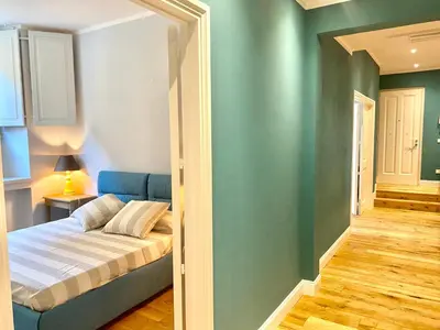 Letto o letti in una camera di Accademia Newly Renovated Ancient Abbey