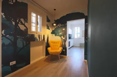 Area soggiorno di Torregalli- Terrace Apartment