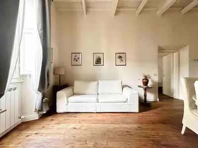 Area soggiorno di Luxury apartment close to S. Frediano – Victor