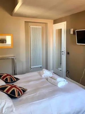 Letto o letti in una camera di Suite with 3 terraces at Ponte Vecchio