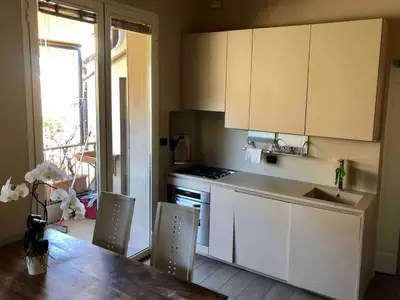 Cucina o angolo cottura di Suite with 3 terraces at Ponte Vecchio