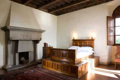 Letto o letti in una camera di Hotel Torre di Bellosguardo