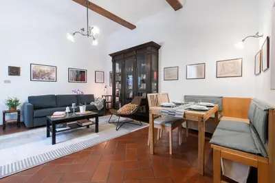 Area soggiorno di Spacious family flat S. Spirito 8 sleeps