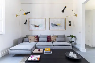 Area soggiorno di Modern art apartment - Art pieces & eclectic deco