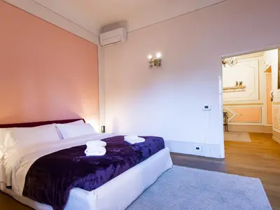 Letto o letti in una camera di Apartment Bellevue Palazzo Pitti by Interhome