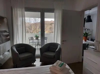 Area soggiorno di Florence San Donato Apartment with parking