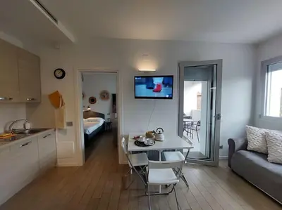 TV o dispositivi per l'intrattenimento presso Florence San Donato Apartment with parking