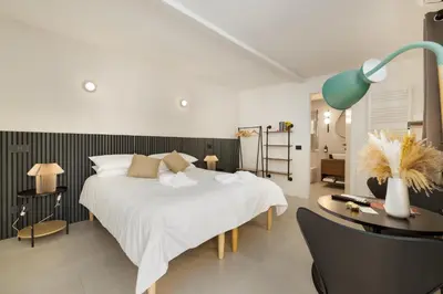 Letto o letti in una camera di La casetta di Grace