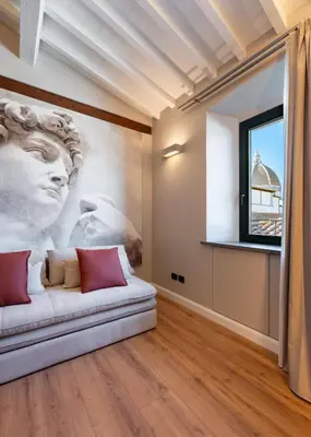 Letto o letti in una camera di Apartments Florence- Florence Dome with View