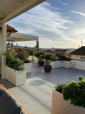 Balcone o terrazza di Caterina de' Medici luxury attic with terrace and parking