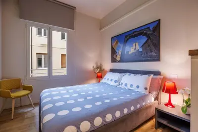 Letto o letti in una camera di Lucy Florence charming modern apartment near Piazza della Libertà