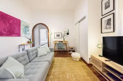 TV o dispositivi per l'intrattenimento presso Apartments Florence- Oricellai two bedroom apartment