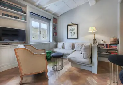 Area soggiorno di Apartments Florence - Pitti 8 with amazing view