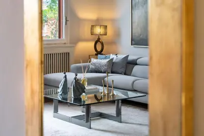 Area soggiorno di Apartments Florence - Luxury River with Terrace