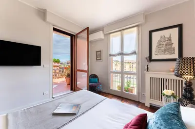 TV o dispositivi per l'intrattenimento presso Apartments Florence - Luxury River with Terrace