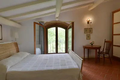 Letto o letti in una camera di Fattoria il Leccio Independent Apartment on Florence Hills