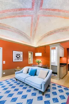 Letto o letti in una camera di Duca Marco-La Dimora degli Affreschi Florence