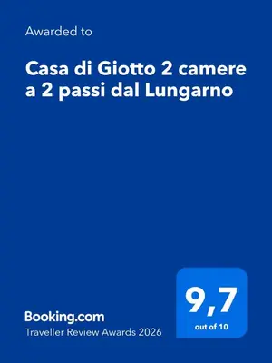 Certificato, attestato, insegna o altro documento esposto da Casa di Giotto 2 camere a 2 passi dal Lungarno